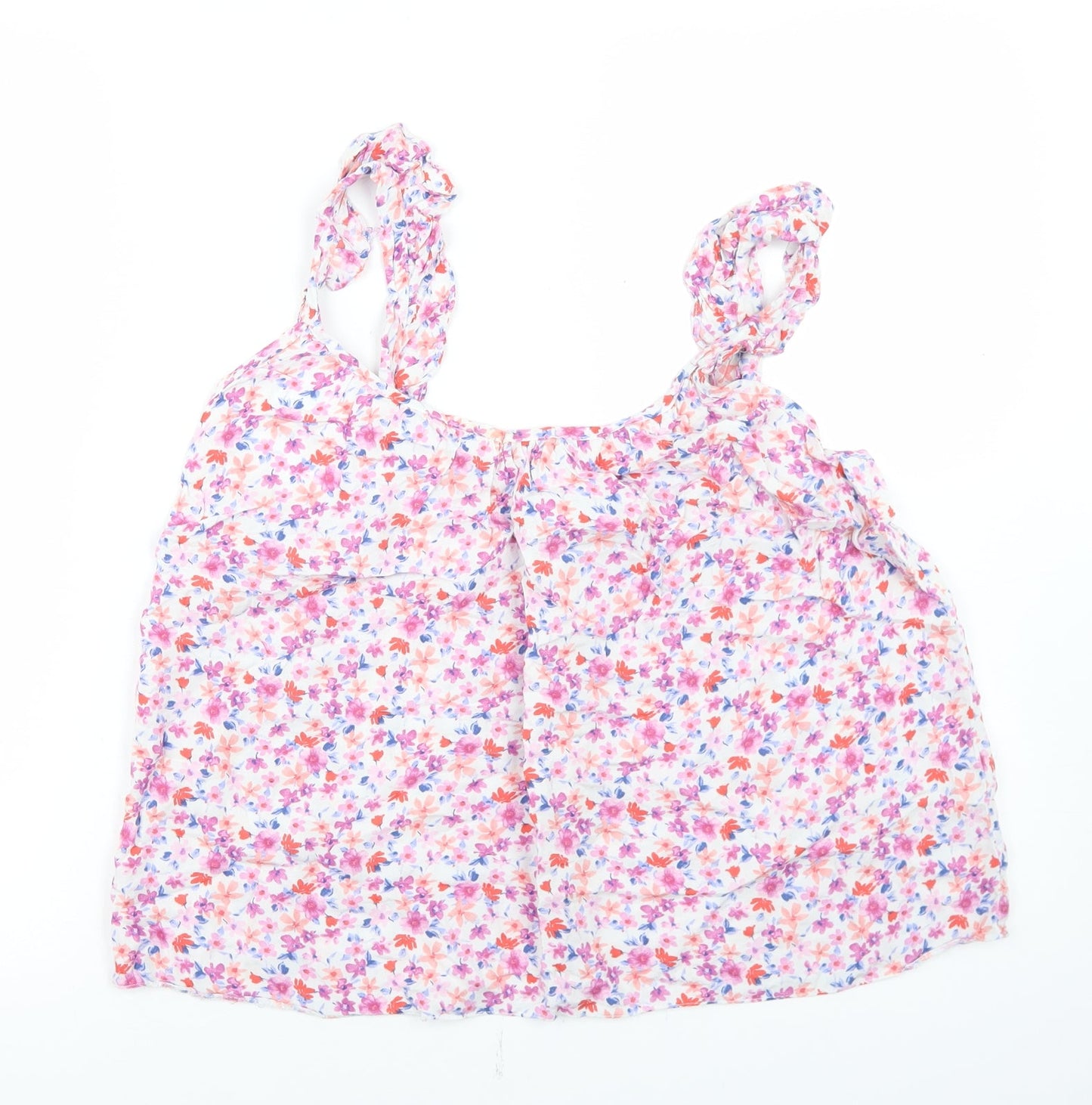 George Womens Multicoloured Floral Viscose Camisole Blouse Size 14 Scoop Neck