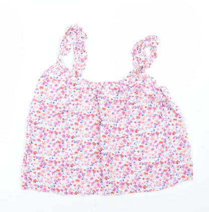 George Womens Multicoloured Floral Viscose Camisole Blouse Size 14 Scoop Neck