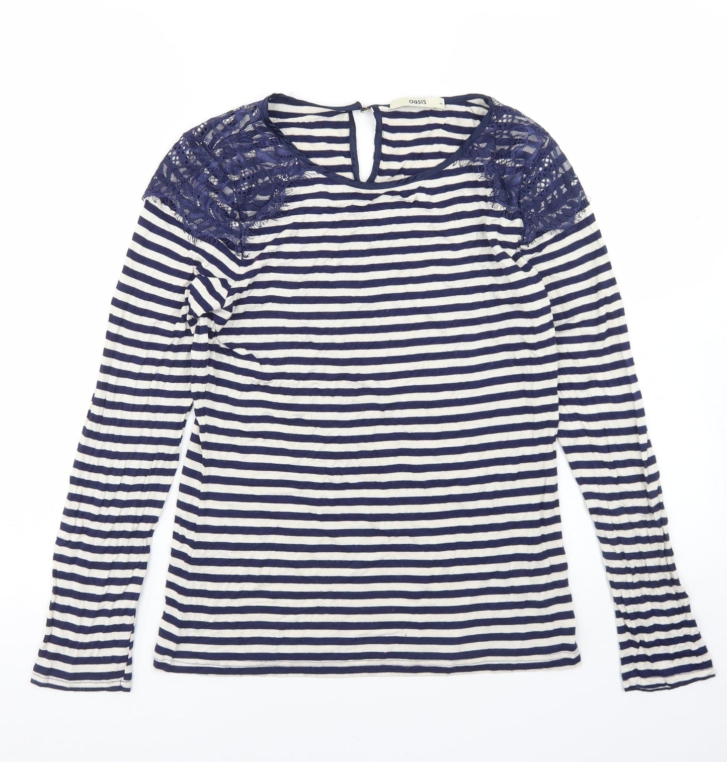 Womens UK Size M Oasis Blue Basic T-Shirt