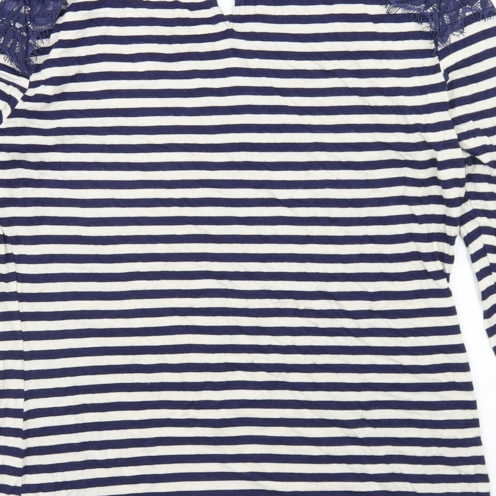 Womens UK Size M Oasis Blue Basic T-Shirt