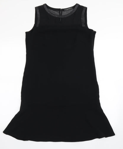 Esprit Womens Black  Polyester Fit & Flare  Size 12  Round Neck Zip