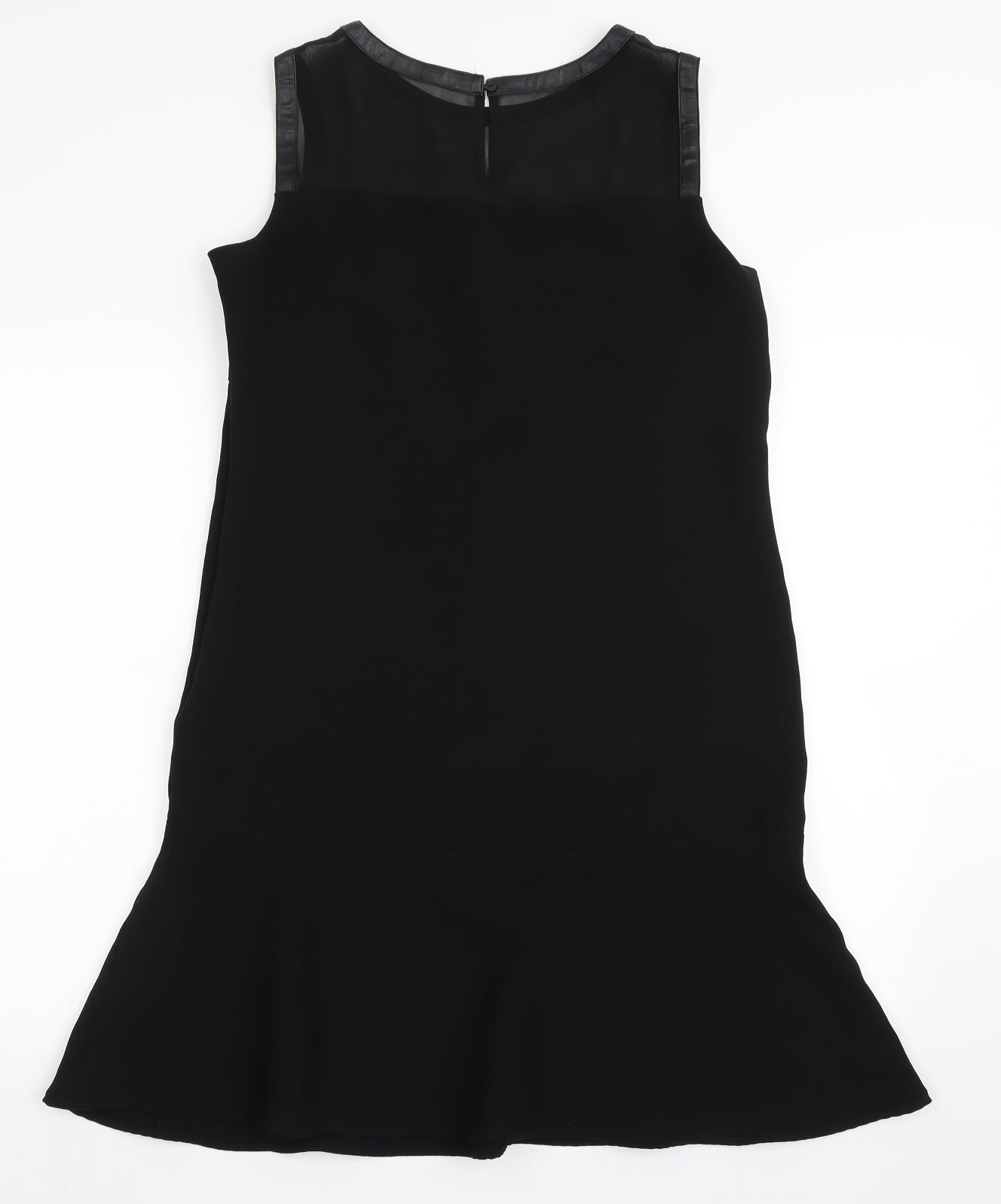 Esprit Womens Black  Polyester Fit & Flare  Size 12  Round Neck Zip