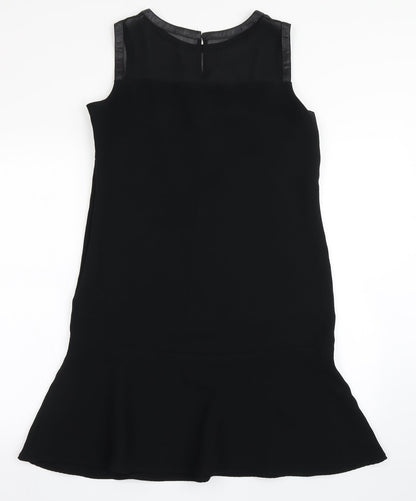 Esprit Womens Black  Polyester Fit & Flare  Size 12  Round Neck Zip