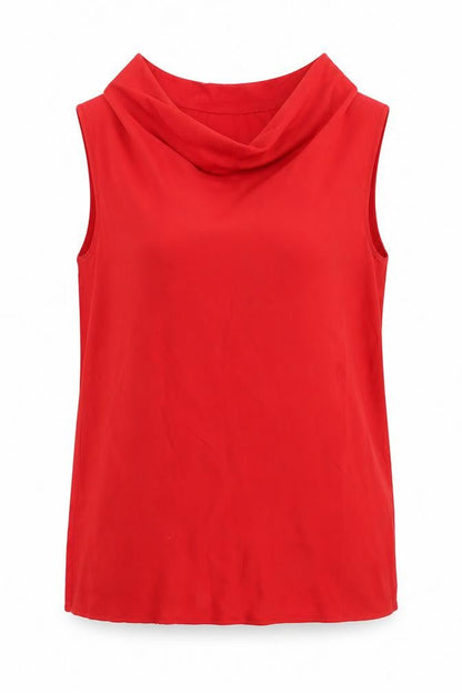 Womens UK Size 10 Gallery Red Basic Blouse