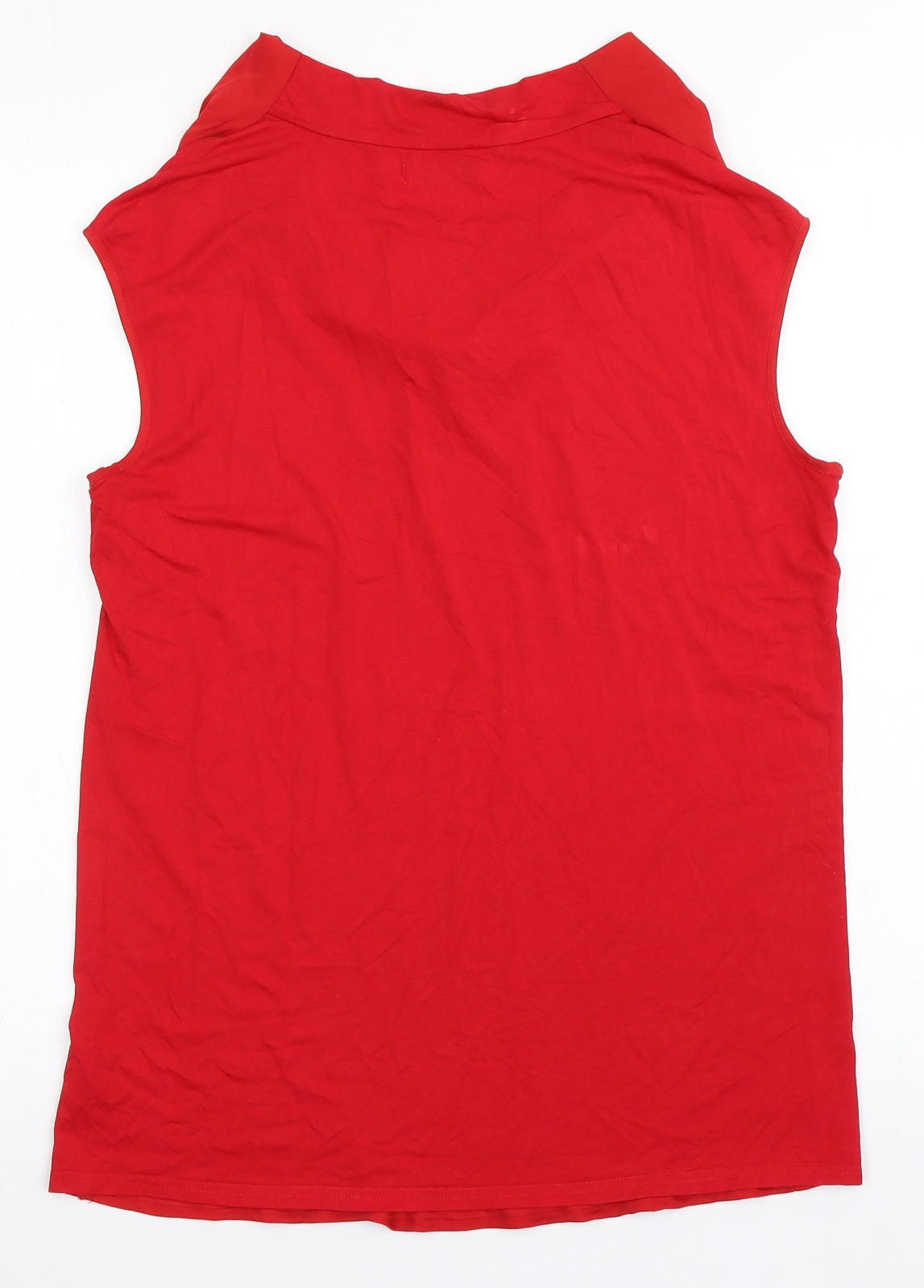 Womens UK Size 10 Gallery Red Basic Blouse