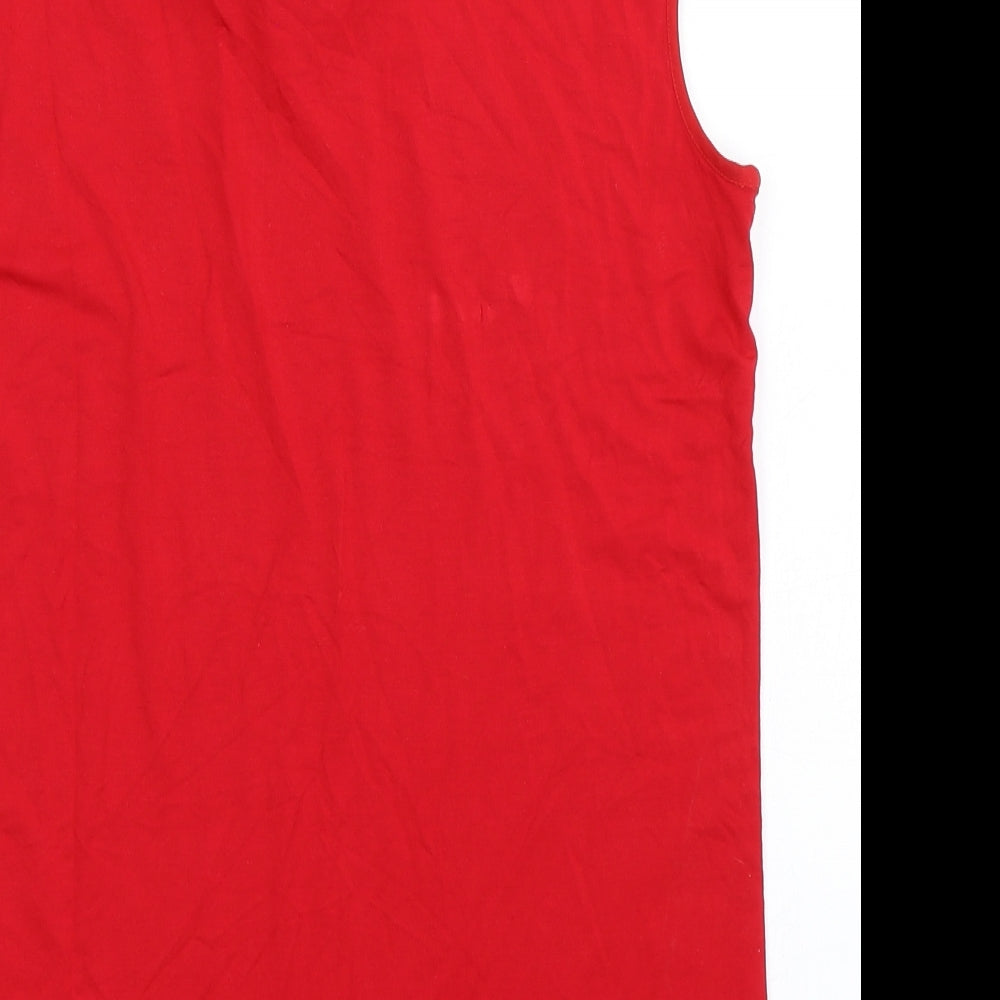 Womens UK Size 10 Gallery Red Basic Blouse