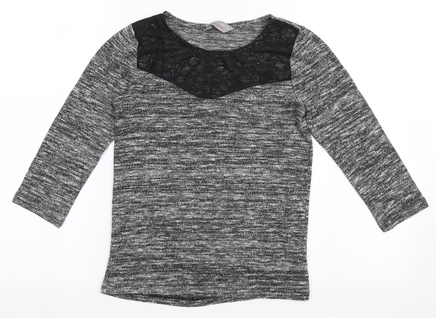 Womens UK Size 6 Dorothy Perkins Grey Basic T-Shirt
