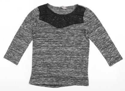 Womens UK Size 6 Dorothy Perkins Grey Basic T-Shirt