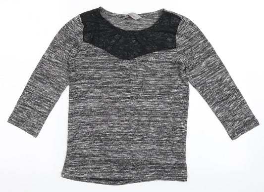 Womens UK Size 6 Dorothy Perkins Grey Basic T-Shirt