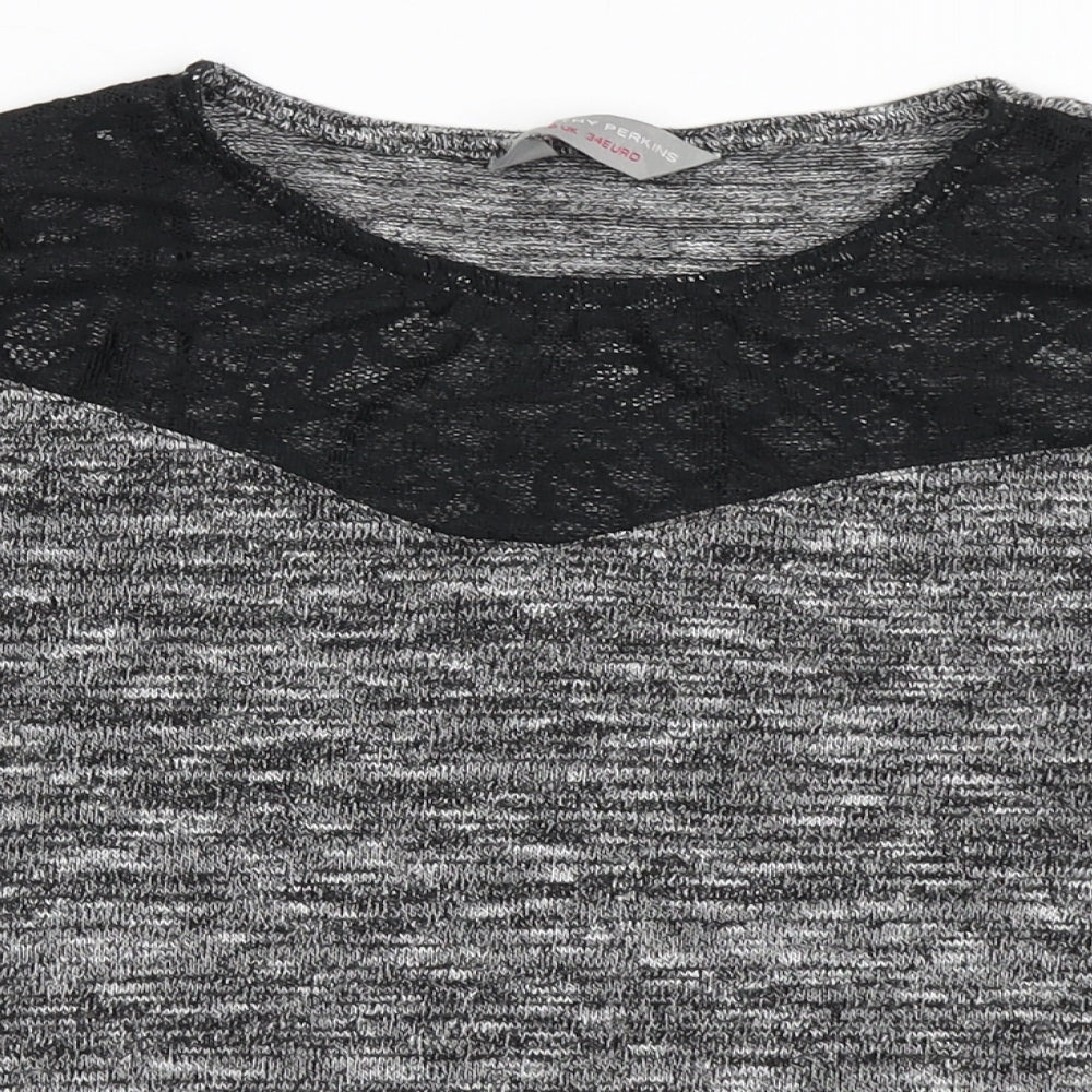 Womens UK Size 6 Dorothy Perkins Grey Basic T-Shirt