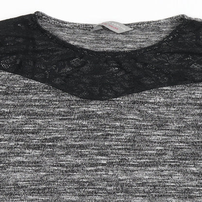 Womens UK Size 6 Dorothy Perkins Grey Basic T-Shirt