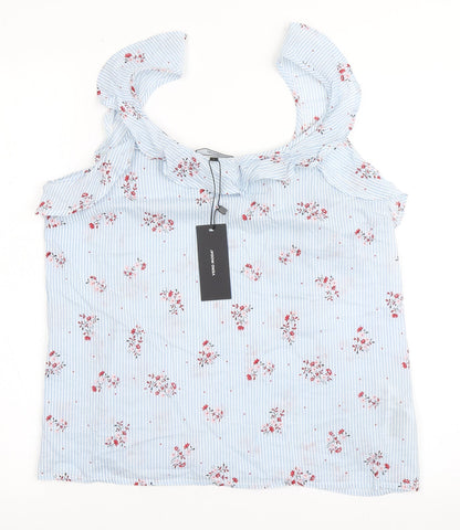 Womens UK Size L VERO MODA Blue Basic Blouse