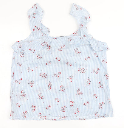 Womens UK Size L VERO MODA Blue Basic Blouse