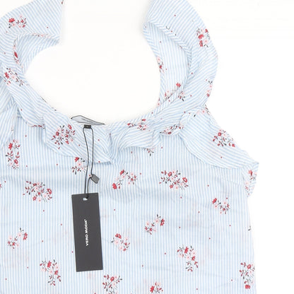 Womens UK Size L VERO MODA Blue Basic Blouse