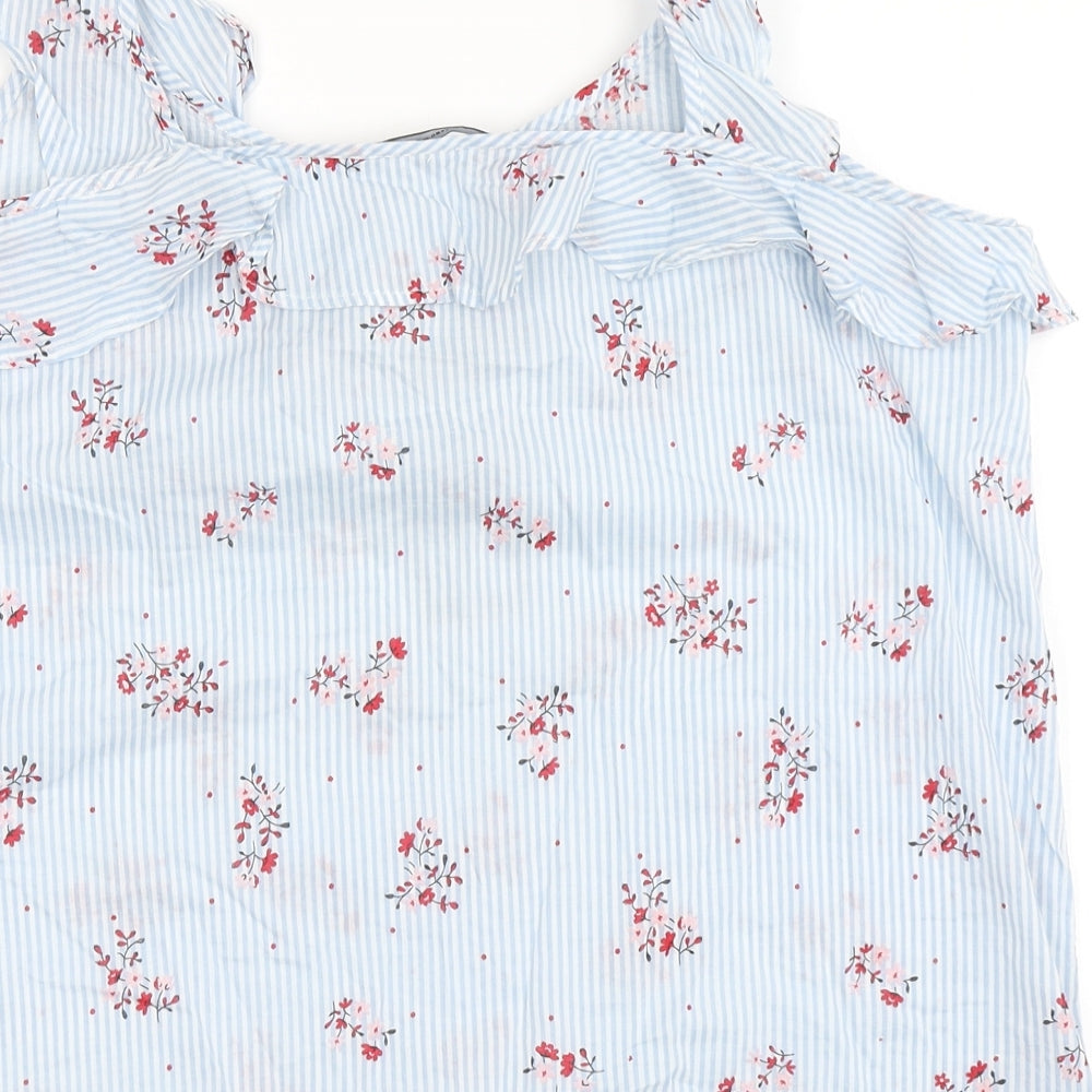 Womens UK Size L VERO MODA Blue Basic Blouse