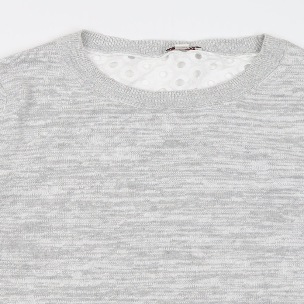 Gap Womens Grey Crew Neck  Cotton Pullover Jumper Size L