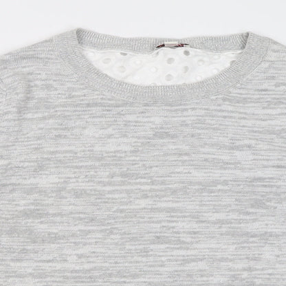 Gap Womens Grey Crew Neck  Cotton Pullover Jumper Size L