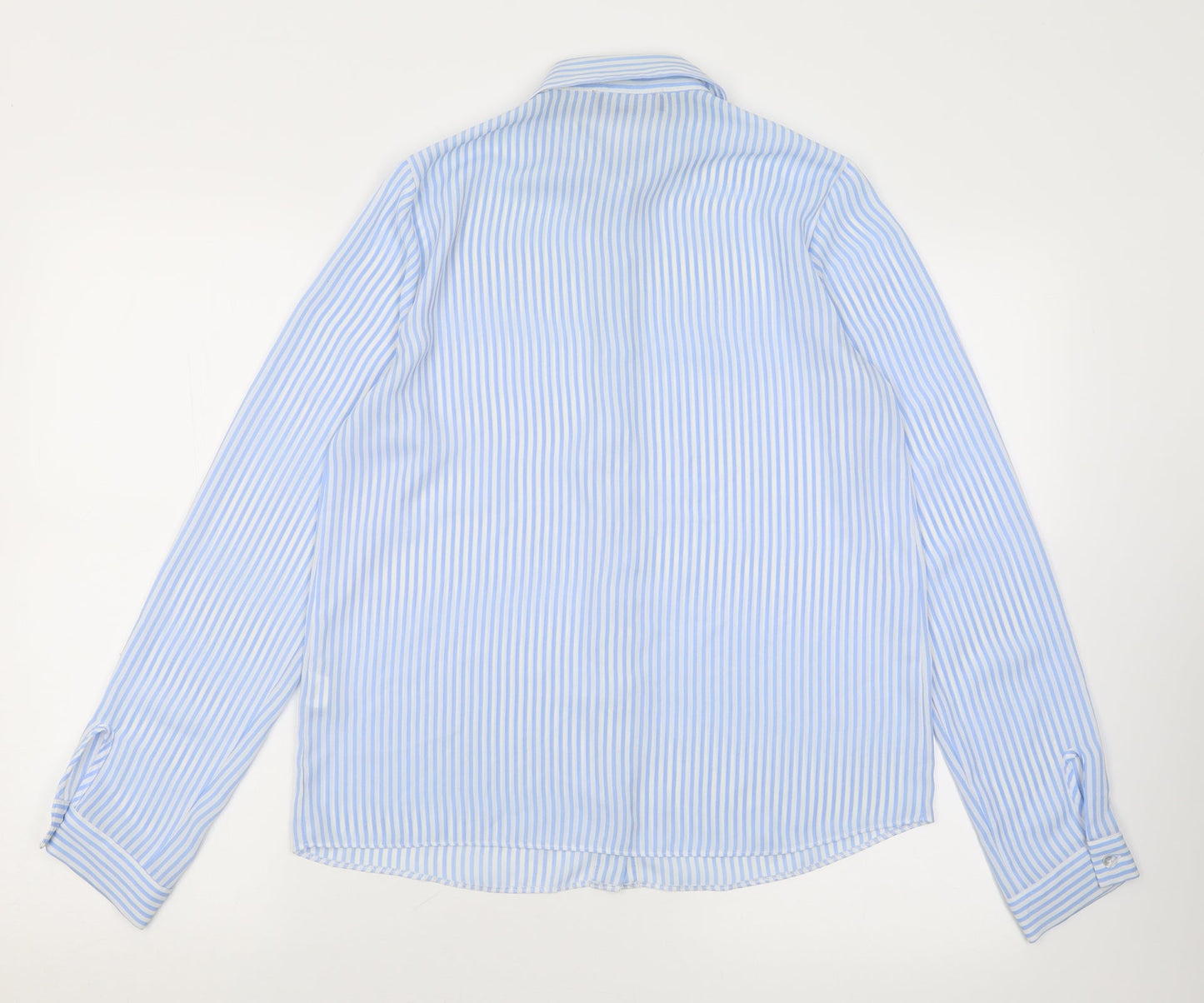 Womens UK Size 8 Atmosphere Blue Basic Button-Up