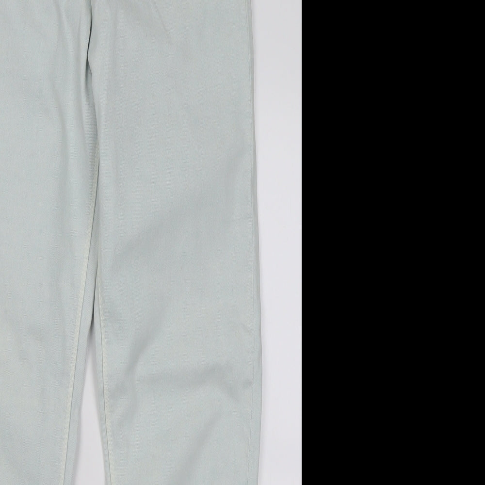 Womens UK Size 6 waven Regular Fit Mom Green Jeans