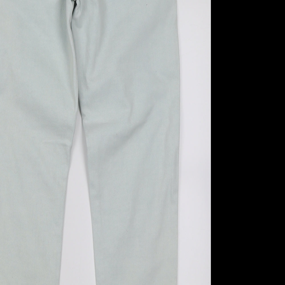 Womens UK Size 6 waven Regular Fit Mom Green Jeans