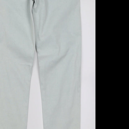 Womens UK Size 6 waven Regular Fit Mom Green Jeans