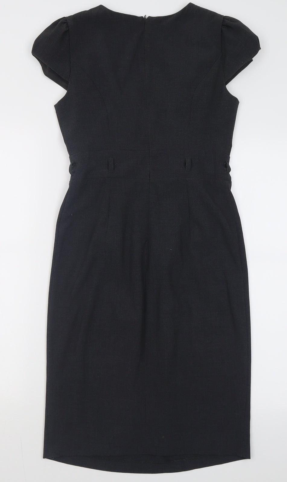 Atmosphere Womens Grey  Polyester A-Line  Size 8  V-Neck Zip