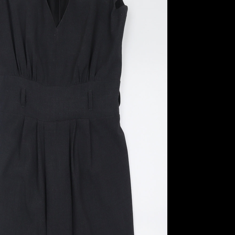 Atmosphere Womens Grey  Polyester A-Line  Size 8  V-Neck Zip