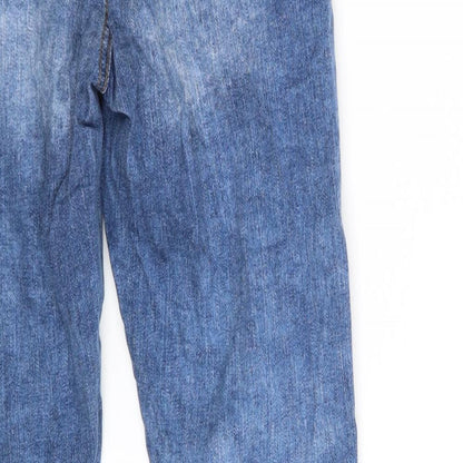 Denim & Co. Womens Blue  Cotton Skinny Jeans Size 8 L27 in Slim Zip