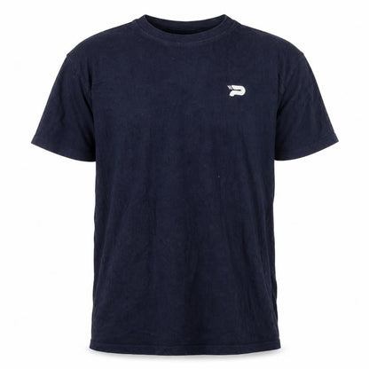 Front view of Patrick boys’ blue 100% cotton basic t-shirt, size 13, years round neck