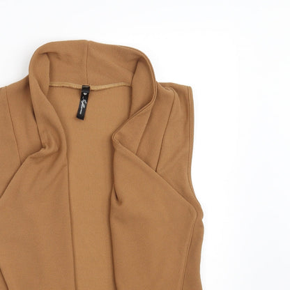 Influence Womens Brown V-Neck  Polyester Wrap Jumper Size 10