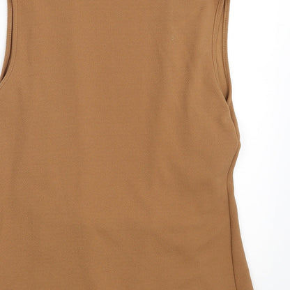 Influence Womens Brown V-Neck  Polyester Wrap Jumper Size 10