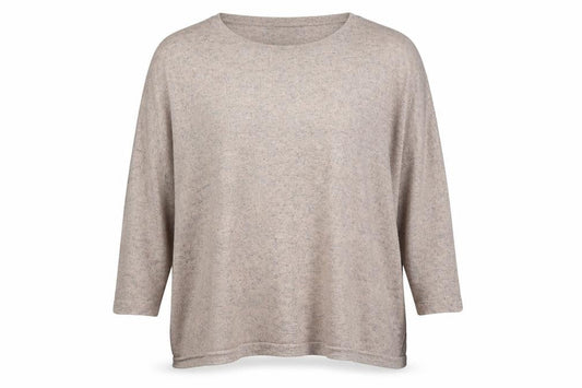 Front view of Vera Moda women’s pink boat neck polyester jumper, size S