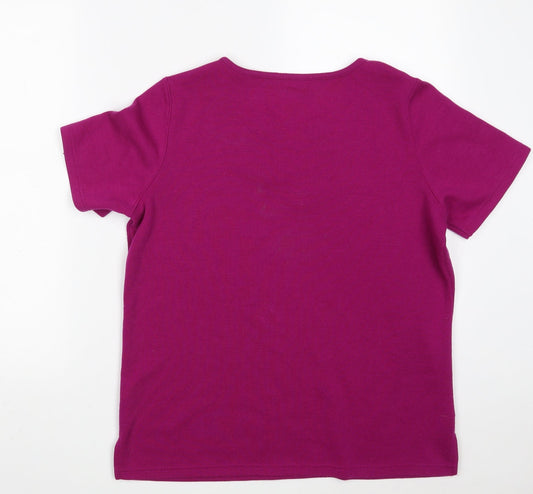 Womens UK Size M Bonmarché Purple Pullover Jumper