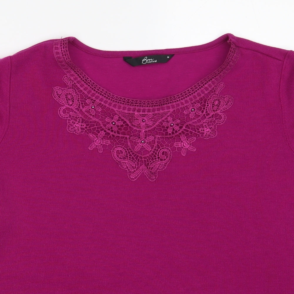 Womens UK Size M Bonmarché Purple Pullover Jumper