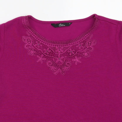 Womens UK Size M Bonmarché Purple Pullover Jumper