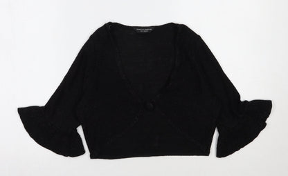 Womens UK Size 10 Dorothy Perkins Black Shrug Jumper