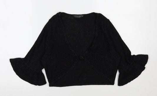 Womens UK Size 10 Dorothy Perkins Black Shrug Jumper
