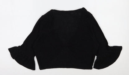 Womens UK Size 10 Dorothy Perkins Black Shrug Jumper