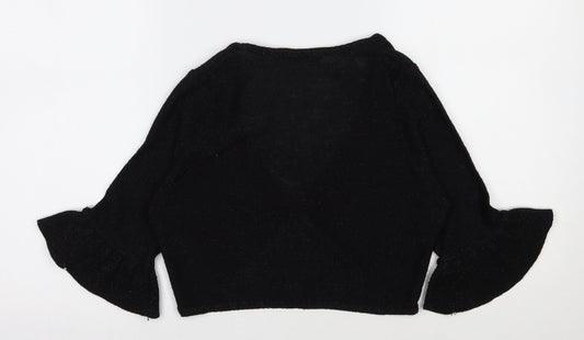 Womens UK Size 10 Dorothy Perkins Black Shrug Jumper