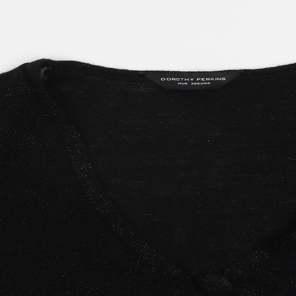 Womens UK Size 10 Dorothy Perkins Black Shrug Jumper