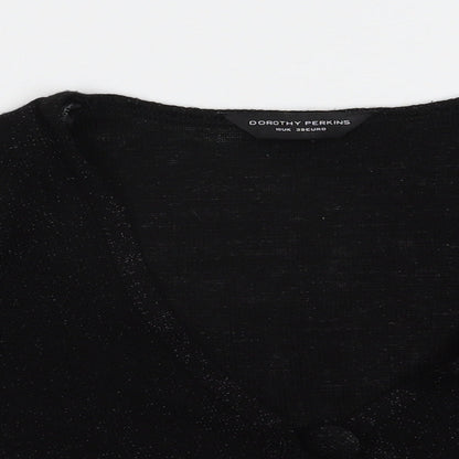 Womens UK Size 10 Dorothy Perkins Black Shrug Jumper