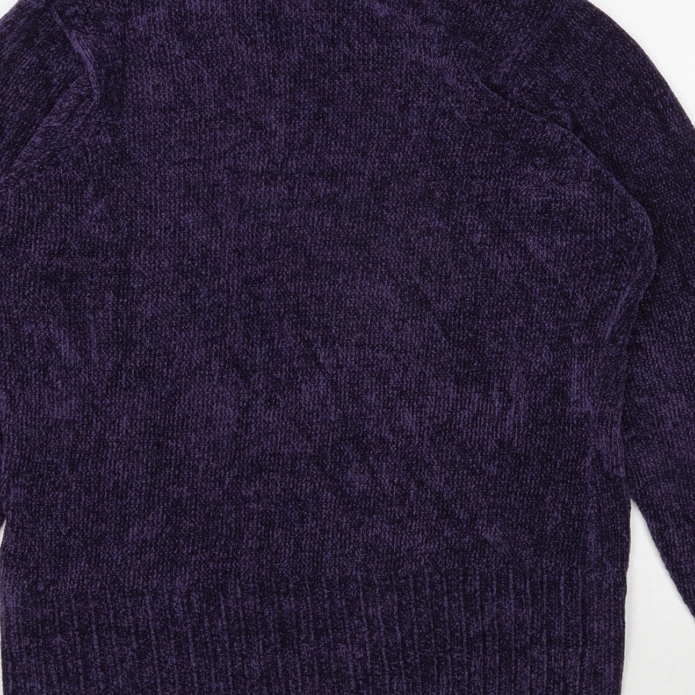 Womens UK Size 10 EWM Purple Pullover Jumper