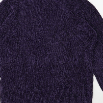 Womens UK Size 10 EWM Purple Pullover Jumper