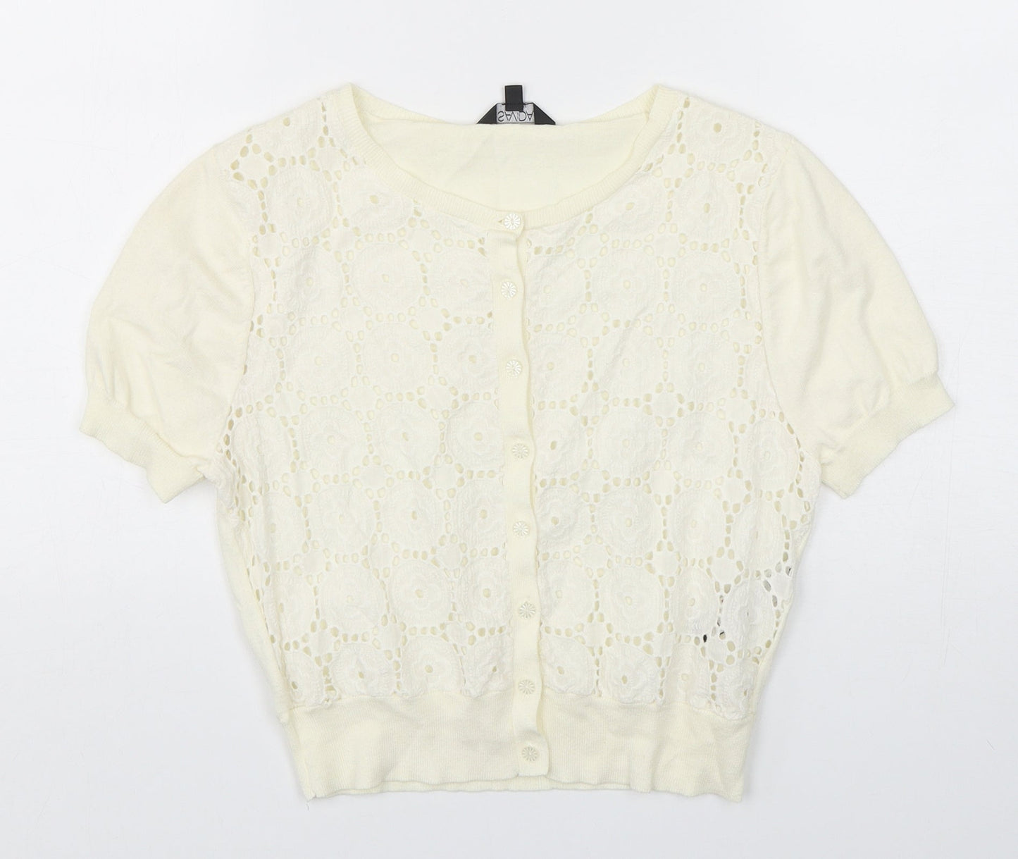 Womens UK Size 10 Savida Beige Cardigan Jumper