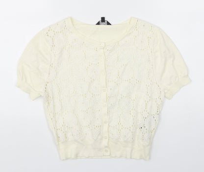 Womens UK Size 10 Savida Beige Cardigan Jumper
