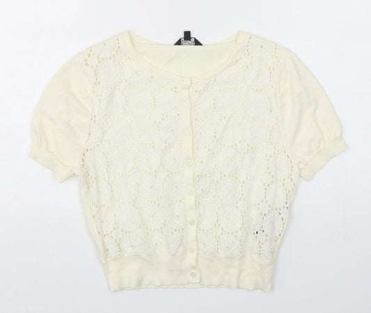Womens UK Size 10 Savida Beige Cardigan Jumper