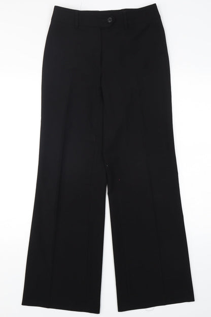 Robell Womens Black  Polyester Trousers  Size 8 L31 in Regular