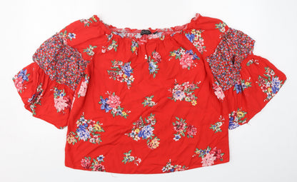 Womens UK Size 16 Dorothy Perkins Red Basic Blouse