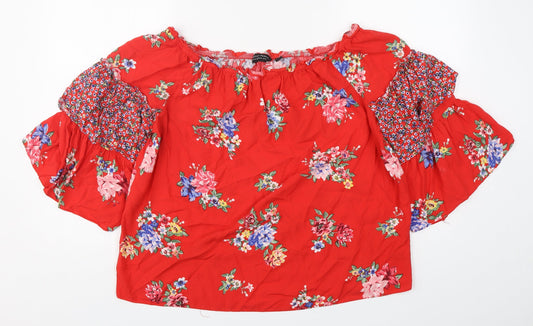 Womens UK Size 16 Dorothy Perkins Red Basic Blouse