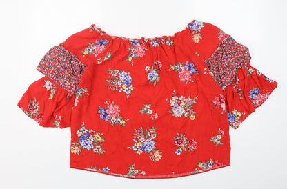 Womens UK Size 16 Dorothy Perkins Red Basic Blouse